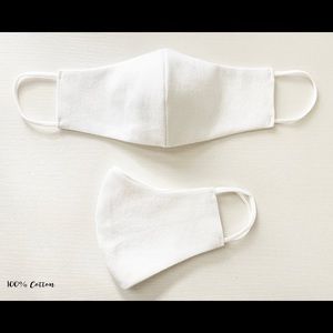 White Linen Face Mask